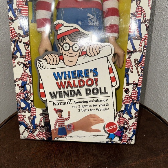 VINTAGE NIB 1991 Mattel 18" Where's Waldo Wenda Doll **TOP OF BOX DAMAGED** - Picture 6 of 12